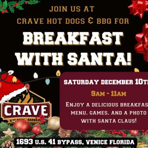 Crave Hot Dogs and BBQ Breakfast with Santa